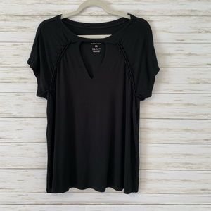 Torrid Super Soft Knit w/Raw Edge Cutout Top 00